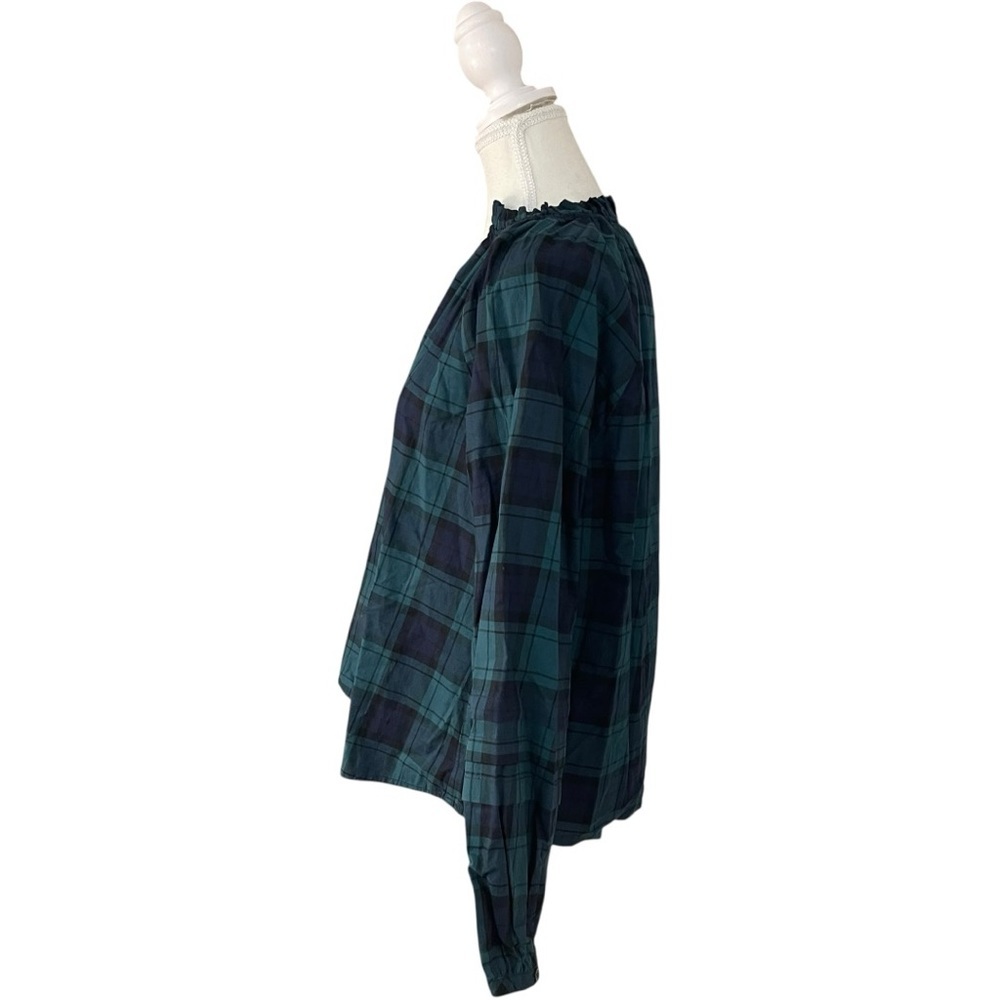 Southern Tide Aubree Plaid Top Green - Picture 2 of 8